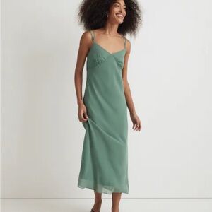Madewell Sage Green Slip Dress